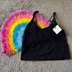 Anthropologie black seamless longline bra